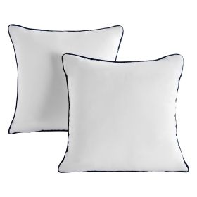 20 x 20 in Throw Pillow Inserts Pack of 2 White Down Alternative Pillows Square