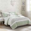 6 Piece Cotton Percale Quilt Set with Throw Pillows Full/Queen