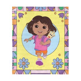 Dora the Explorer Running Dora Silk Touch Throw Blanket 40 x 50 inches