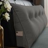 Triangle Reading Cushion with a button-Gray 60*50*20cm