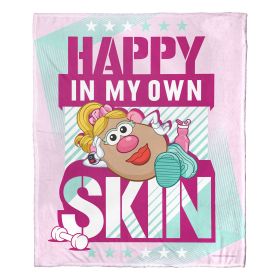 Hasbro Potato Head Silk Touch Throw Blanket, 50" x 60", Happy In My Own Skin