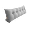 39.4in Silver Triangular Wedge Bed Pillow – Bedside Backrest Cushion for Pillow for Sofa, Bed, or Lounge Use