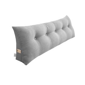 39.4in Silver Triangular Wedge Bed Pillow – Bedside Backrest Cushion for Pillow for Sofa, Bed, or Lounge Use