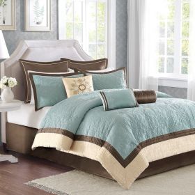 9 Piece Charmeuse Comforter Set