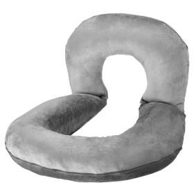 VEVOR Reading Pillow, Large Size U-Shaped Sitting up Pillow, Washable Bed Pillow with Soft Velvet, Bed Rest Back Pillow, Ideal for Reading, Gamin