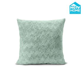 HGTV Curlicue Faux Fur Pillow Quietude 26 x 26 inches