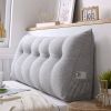 39.4in Silver Triangular Wedge Bed Pillow – Bedside Backrest Cushion for Pillow for Sofa, Bed, or Lounge Use