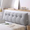 39.4in Silver Triangular Wedge Bed Pillow – Bedside Backrest Cushion for Pillow for Sofa, Bed, or Lounge Use