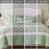 6 Piece Cotton Percale Quilt Set with Throw Pillows Full/Queen