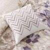 6 Piece Printed Quilt Set with Throw Pillows Taupe King/Cal King