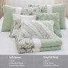 6 Piece Cotton Percale Quilt Set with Throw Pillows Full/Queen