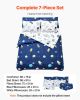 VEVOR Kids Comforter Set, 7 Pieces, Twin Bedding Sets with 1 Comforter, 1 Flat Sheet, 1 Fitted Sheet, 4 Pillowcases, Soft Microfiber & Space Printed