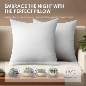 White Square Pillow Two Bubble Bags Suitable For Bed Cushions, Sofa Cushions, Garden Cushions, Cushion Core, Breathable, Hand Washable, OKO-100 C (Option: 45x45X15cm 6pcs)