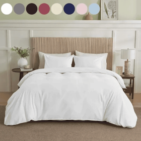 Serta Simply Clean Pleated Duvet Cover Queen (Color: White)