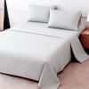4-piece ultra-soft 85g bed sheet and pillowcase set. Soft and durable, solid color, machine washable