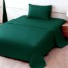 4pcs ultra-soft 85g sheet and pillowcase set, soft solid color, machine washable, suitable for all seasons, Christmas comfortable bedding set