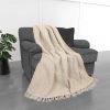 Kathy Ireland Oversized Chenille Fringed Basket Throw