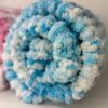 Extra Long Soft Handmade Newborn Baby Blanket Chenille Yarn