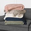 Kathy Ireland Oversized Chenille Fringed Basket Throw