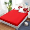 4-Piece Red Butterfly Floral Bedding Set (Queen/King/Cal King) - Microfiber Duvet Cover + Pillow Shams + Fitted Bed Sheet