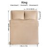4pcs ultra-soft 85g sheet and pillowcase set, soft solid color, machine washable, suitable for all seasons, Christmas comfortable bedding set