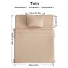4pcs ultra-soft 85g sheet and pillowcase set, soft solid color, machine washable, suitable for all seasons, Christmas comfortable bedding set