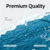 3-Piece Teal Lace Floral Bedding Set (Queen/King/Cal King) - Quilted Microfiber Quilt + Pillow Shams