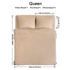 4pcs ultra-soft 85g sheet and pillowcase set, soft solid color, machine washable, suitable for all seasons, Christmas comfortable bedding set